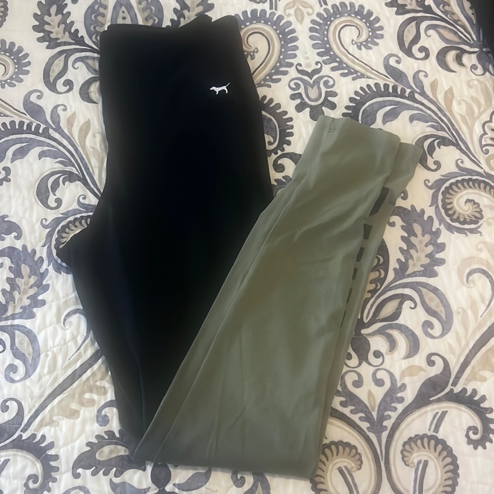 Black and olive ombré PINK leggings